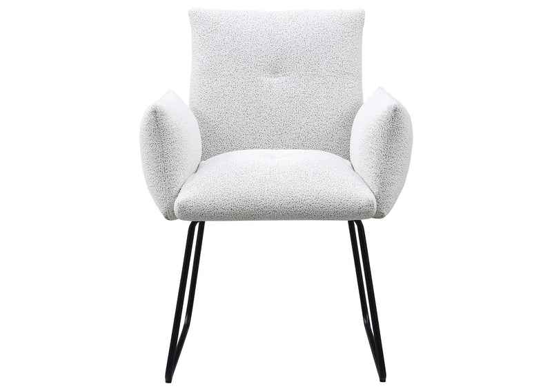 108492 Ackland Upholstered Dining Arm Chair Light Grey (Set of 2)