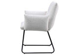108492 Ackland Upholstered Dining Arm Chair Light Grey (Set of 2)