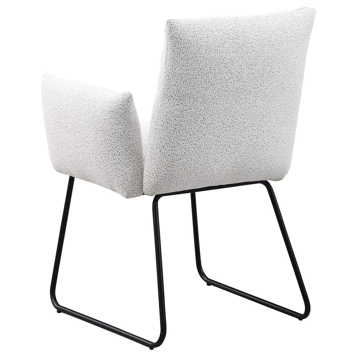 108492 Ackland Upholstered Dining Arm Chair Light Grey (Set of 2)
