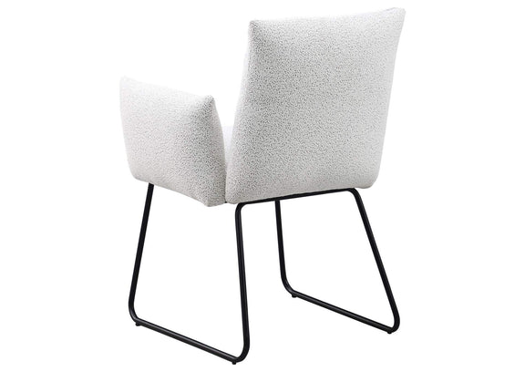 108492 Ackland Upholstered Dining Arm Chair Light Grey (Set of 2)