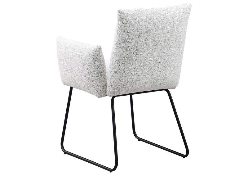 108492 Ackland Upholstered Dining Arm Chair Light Grey (Set of 2)