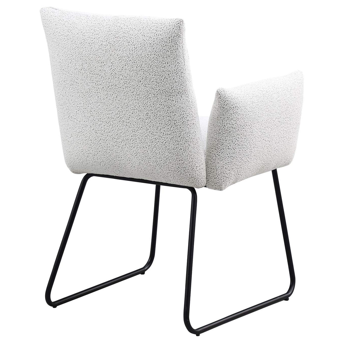 108492 Ackland Upholstered Dining Arm Chair Light Grey (Set of 2)