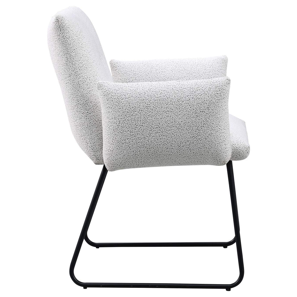 108492 Ackland Upholstered Dining Arm Chair Light Grey (Set of 2)