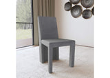 108512 Tordera Velvet Upholstered Dining Side Chair Grey (Set of 2)
