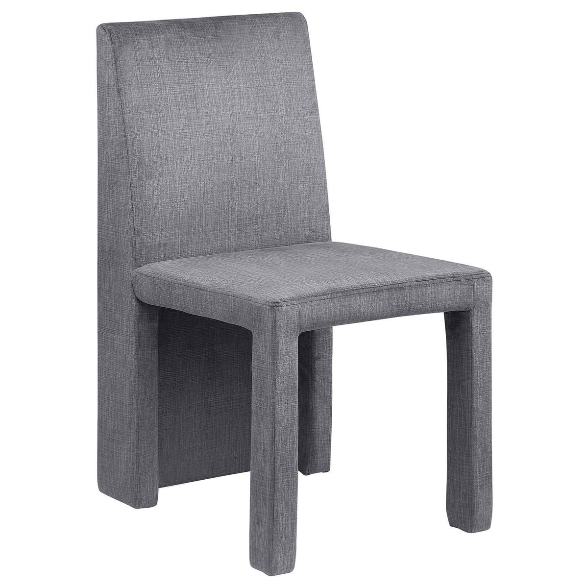 108512 Tordera Velvet Upholstered Dining Side Chair Grey (Set of 2)