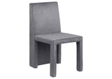 108512 Tordera Velvet Upholstered Dining Side Chair Grey (Set of 2)