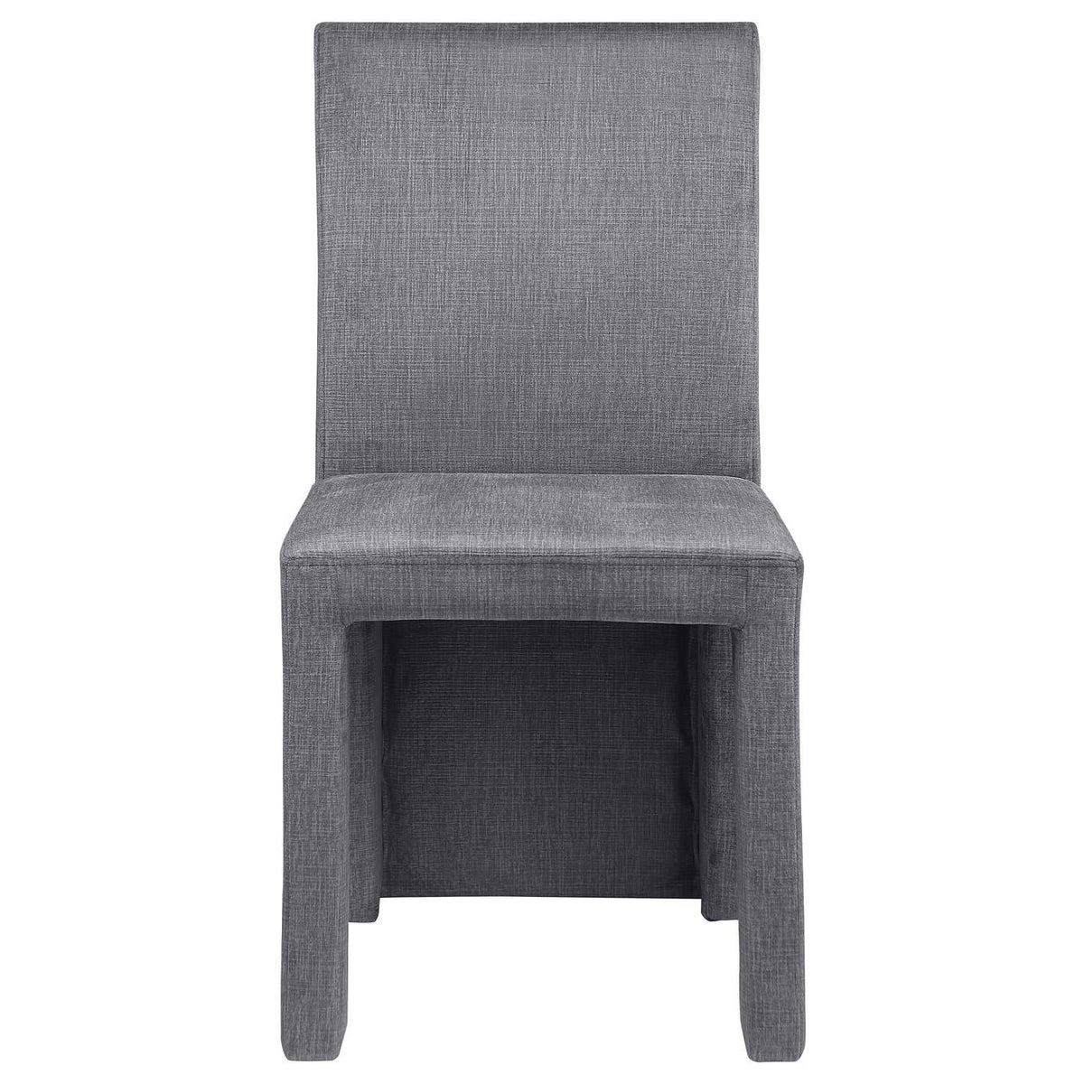 108512 Tordera Velvet Upholstered Dining Side Chair Grey (Set of 2)
