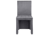 108512 Tordera Velvet Upholstered Dining Side Chair Grey (Set of 2)