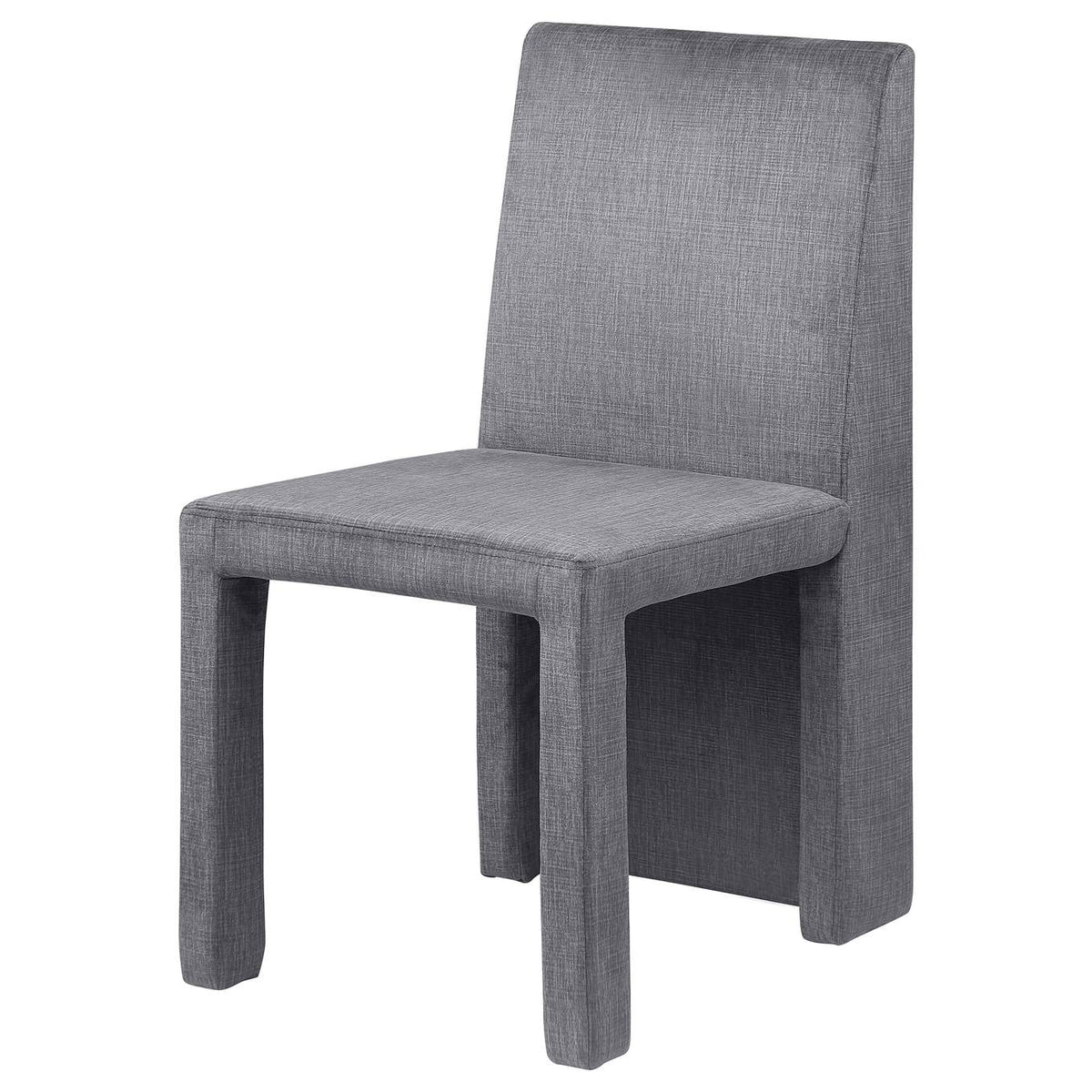 108512 Tordera Velvet Upholstered Dining Side Chair Grey (Set of 2)