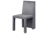 108512 Tordera Velvet Upholstered Dining Side Chair Grey (Set of 2)