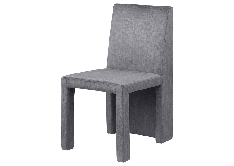 108512 Tordera Velvet Upholstered Dining Side Chair Grey (Set of 2)
