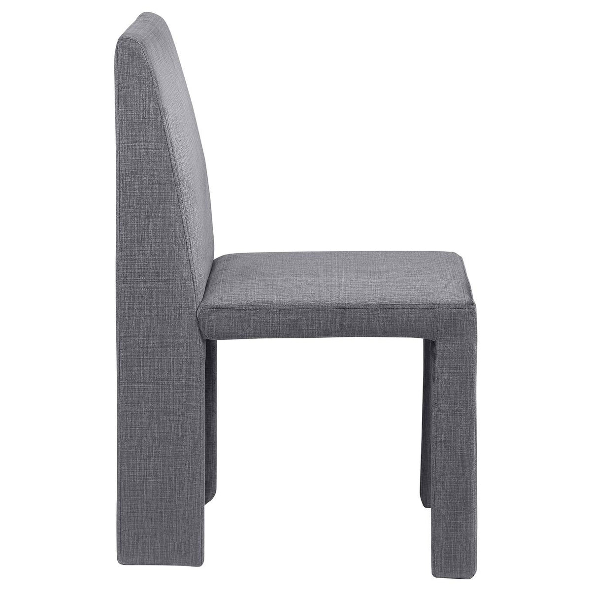 108512 Tordera Velvet Upholstered Dining Side Chair Grey (Set of 2)