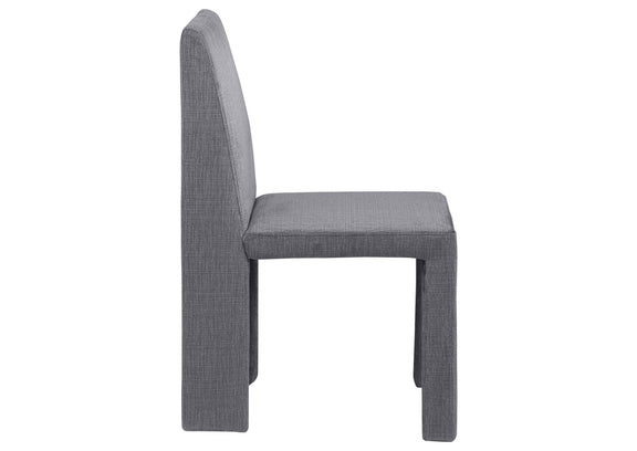 108512 Tordera Velvet Upholstered Dining Side Chair Grey (Set of 2)