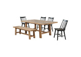 108540-S6B Middleton 6-piece Extension Leaf Dining Set Brown and Black