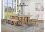 108540-S6N Middleton 6-piece Extension Leaf Dining Set Natural Brown