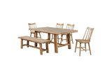 108540-S6N Middleton 6-piece Extension Leaf Dining Set Natural Brown