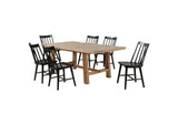 108540-S7B Middleton 7-piece Extension Leaf Dining Set Brown and Black