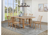 108540-S7N Middleton 7-piece Extension Leaf Dining Set Natural Brown