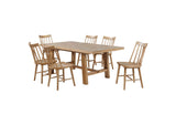 108540-S7N Middleton 7-piece Extension Leaf Dining Set Natural Brown