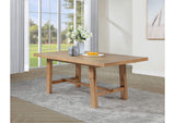 108540 Middleton 76-inch Extension Leaf Dining Table Natural Brown