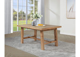 108540 Middleton 76-inch Extension Leaf Dining Table Natural Brown