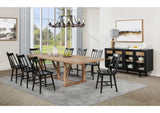 108541-S10B Middleton 10-piece Extension Leaf Dining Set Natural Brown and Black