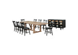 108541-S10B Middleton 10-piece Extension Leaf Dining Set Natural Brown and Black