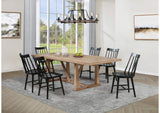 108541-S7B Middleton 7-piece Extension Leaf Dining Set Brown and Black
