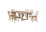 108541-S7N Middleton 7-piece Extension Leaf Dining Set Natural Brown
