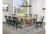 108541-S9B Middleton 9-piece Extension Leaf Dining Set Brown and Black