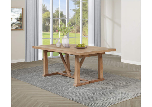 108541 Middleton 106-inch Extension Leaf Dining Table Natural Brown