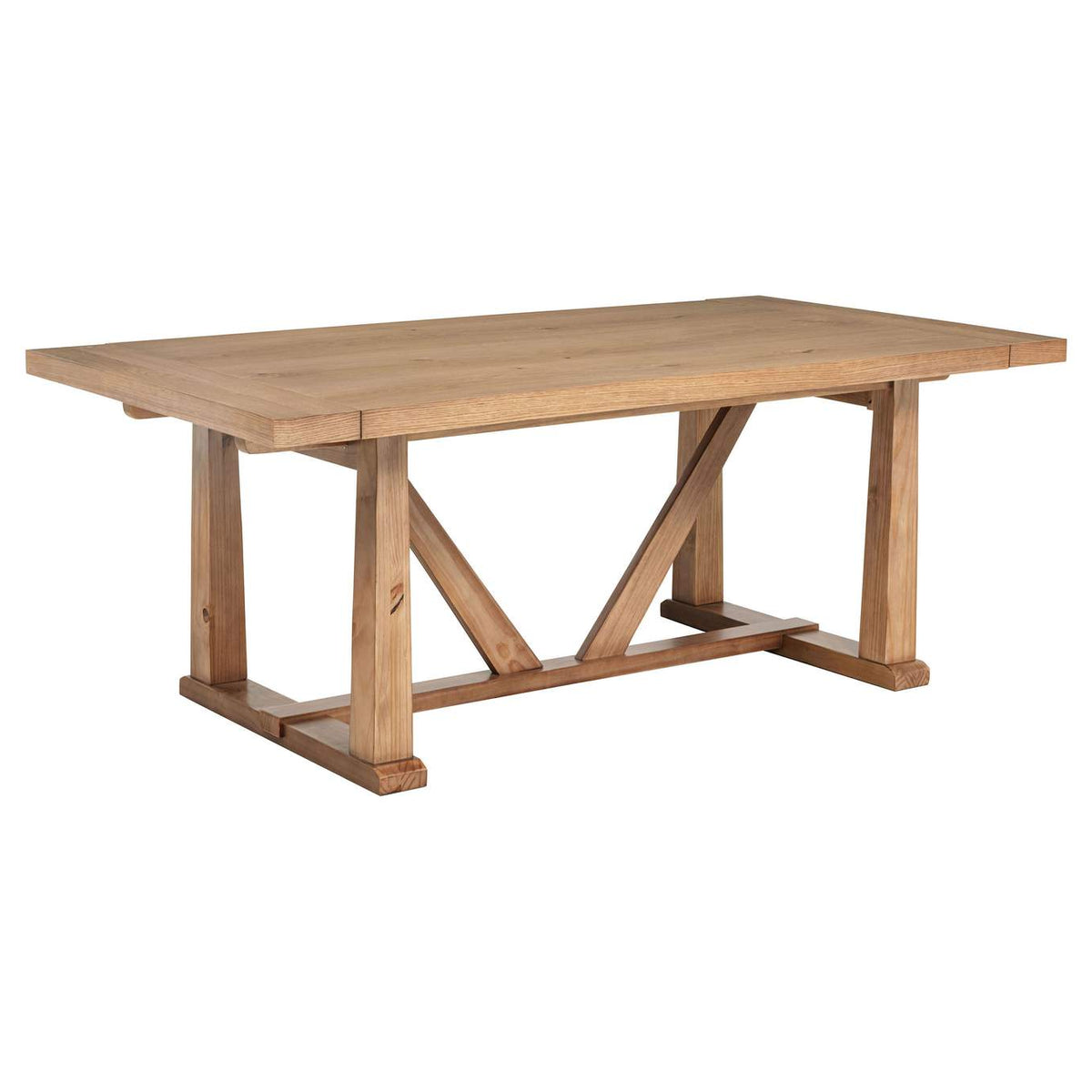 108541 Middleton 106-inch Extension Leaf Dining Table Natural Brown
