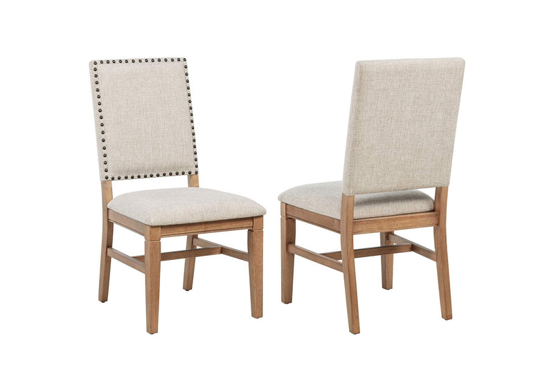 108542 Middleton Upholstered Dining Side Chair Beige (Set of 2)