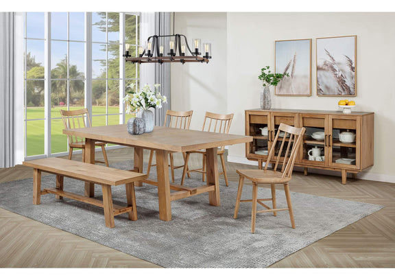 108543 Middleton 60-inch Wood Backless Dining Bench Natural Brown