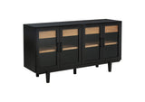 108545BLK Middleton 4-door Sideboard Server with Dual Drawers Black