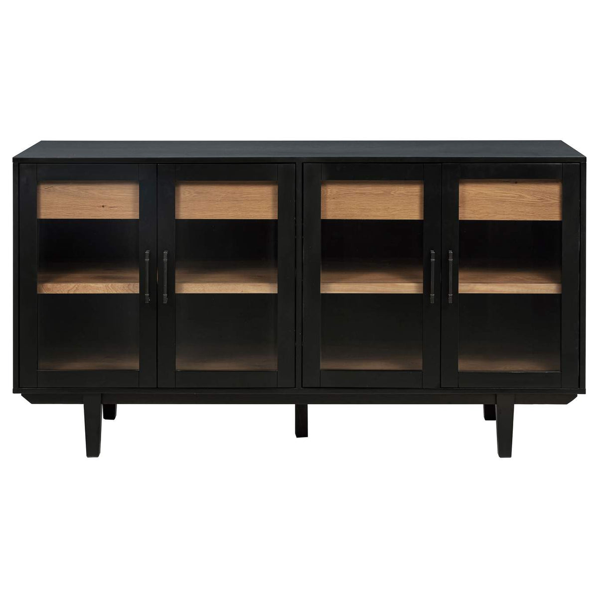 108545BLK Middleton 4-door Sideboard Server with Dual Drawers Black