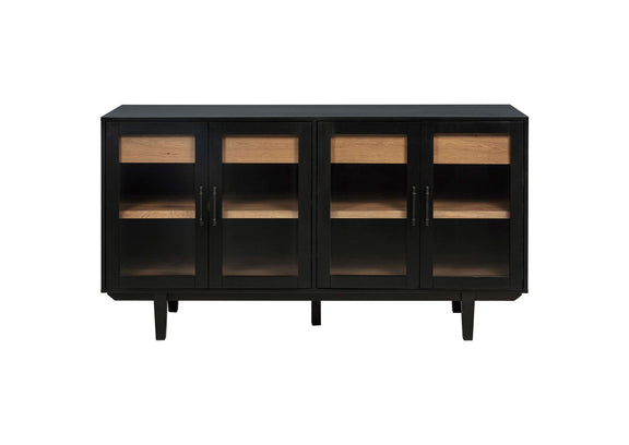 108545BLK Middleton 4-door Sideboard Server with Dual Drawers Black