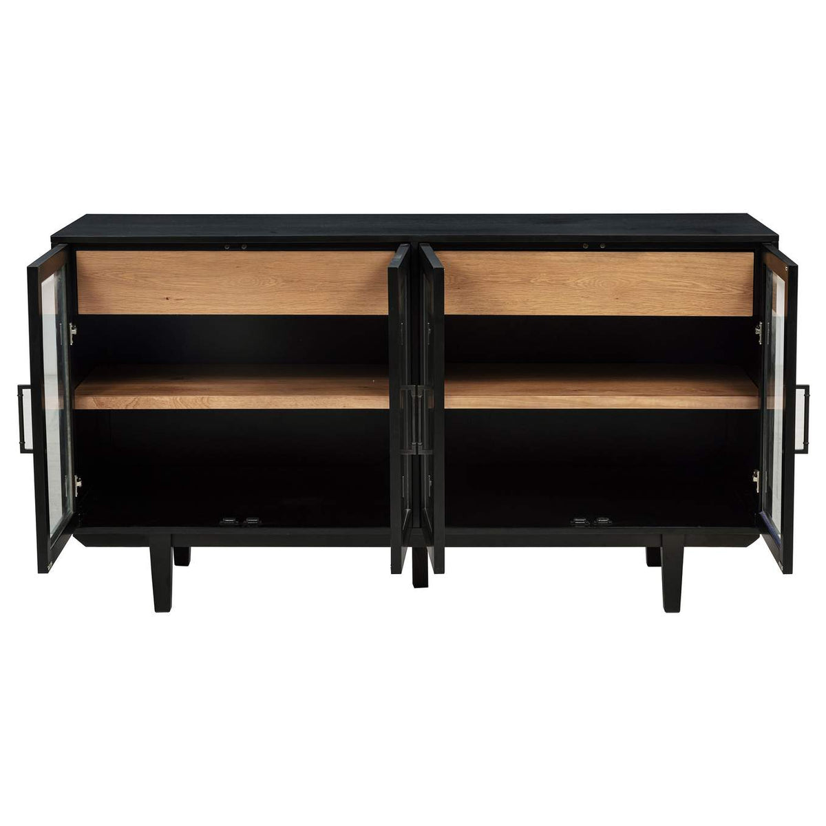 108545BLK Middleton 4-door Sideboard Server with Dual Drawers Black