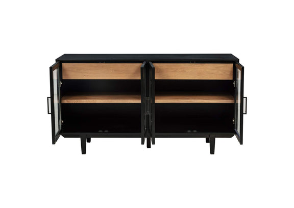 108545BLK Middleton 4-door Sideboard Server with Dual Drawers Black