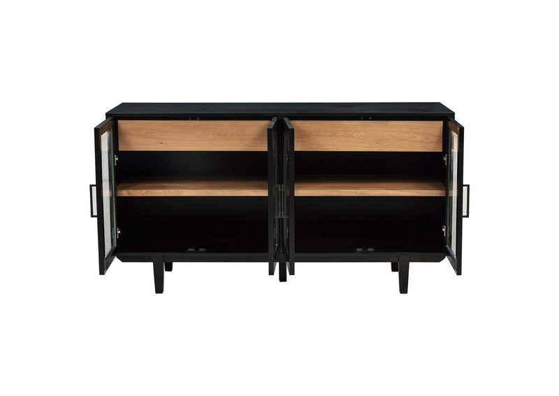 108545BLK Middleton 4-door Sideboard Server with Dual Drawers Black