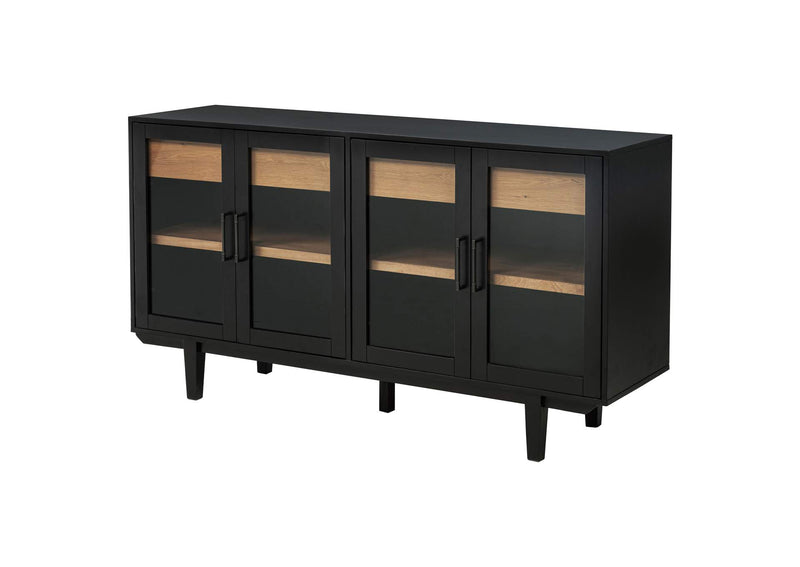 108545BLK Middleton 4-door Sideboard Server with Dual Drawers Black
