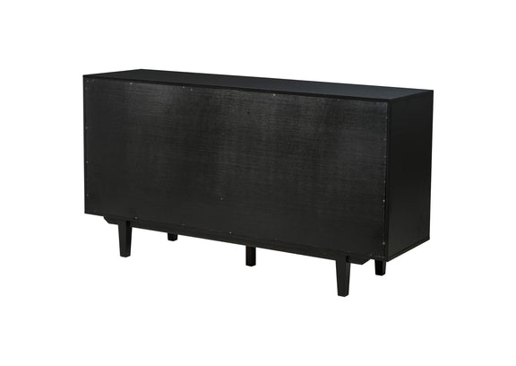 108545BLK Middleton 4-door Sideboard Server with Dual Drawers Black