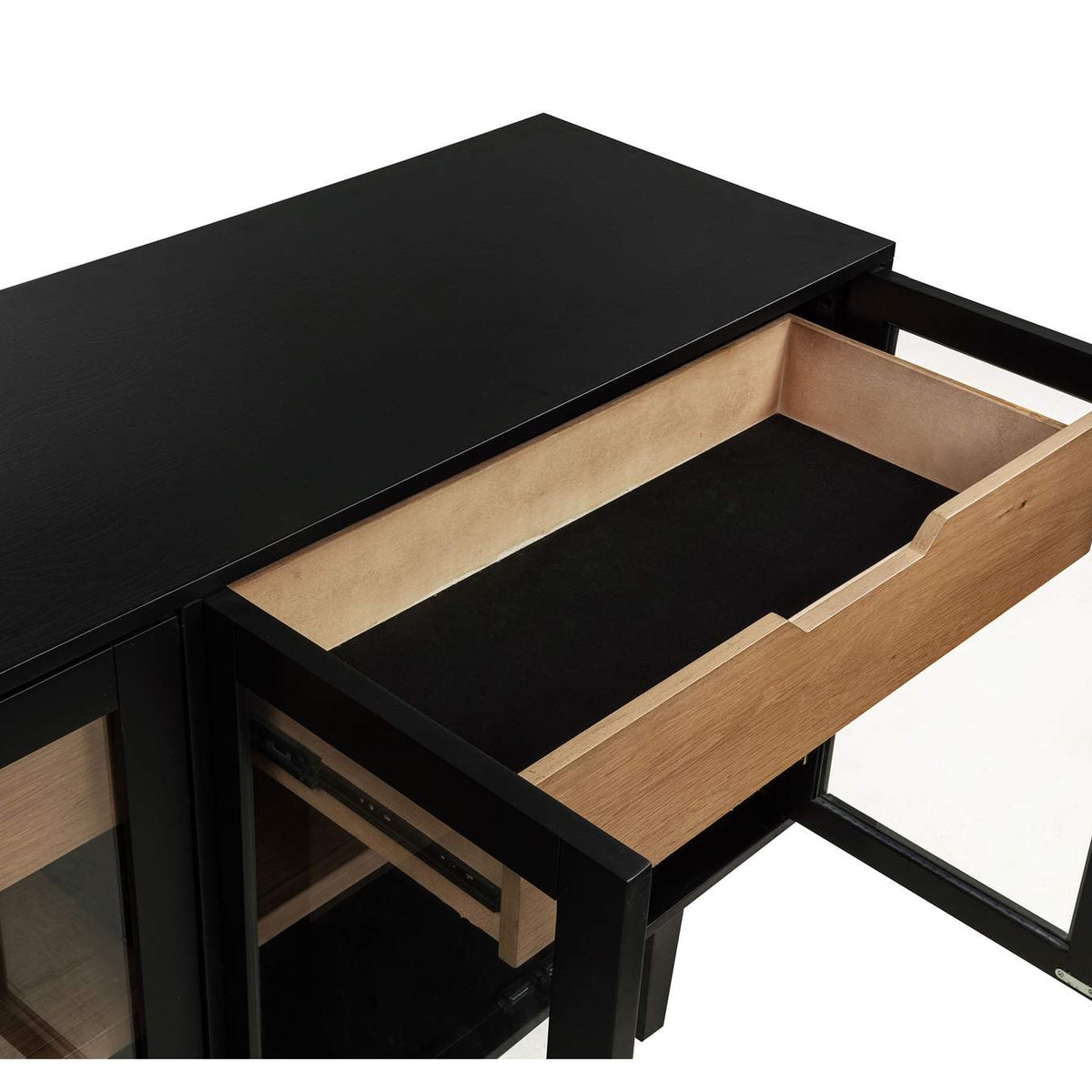 108545BLK Middleton 4-door Sideboard Server with Dual Drawers Black