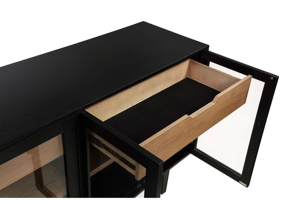 108545BLK Middleton 4-door Sideboard Server with Dual Drawers Black
