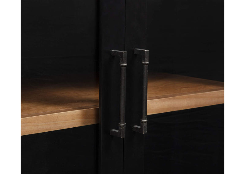 108545BLK Middleton 4-door Sideboard Server with Dual Drawers Black