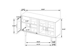 108545BLK Middleton 4-door Sideboard Server with Dual Drawers Black
