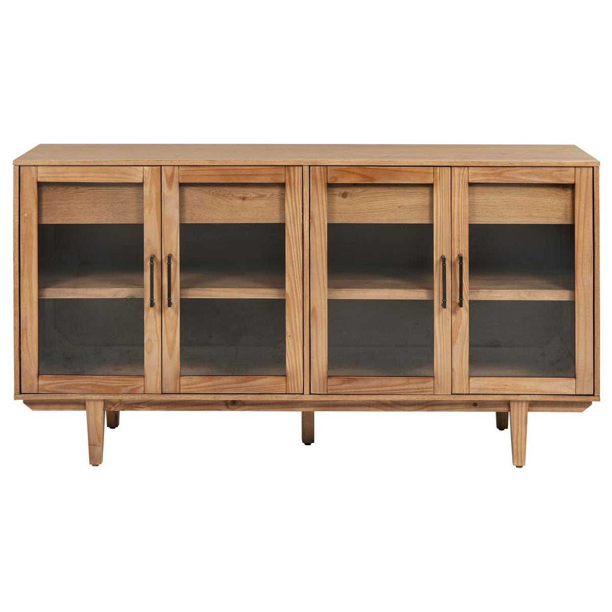 108545NAT Middleton 4-door Sideboard Server with Dual Drawers Natural