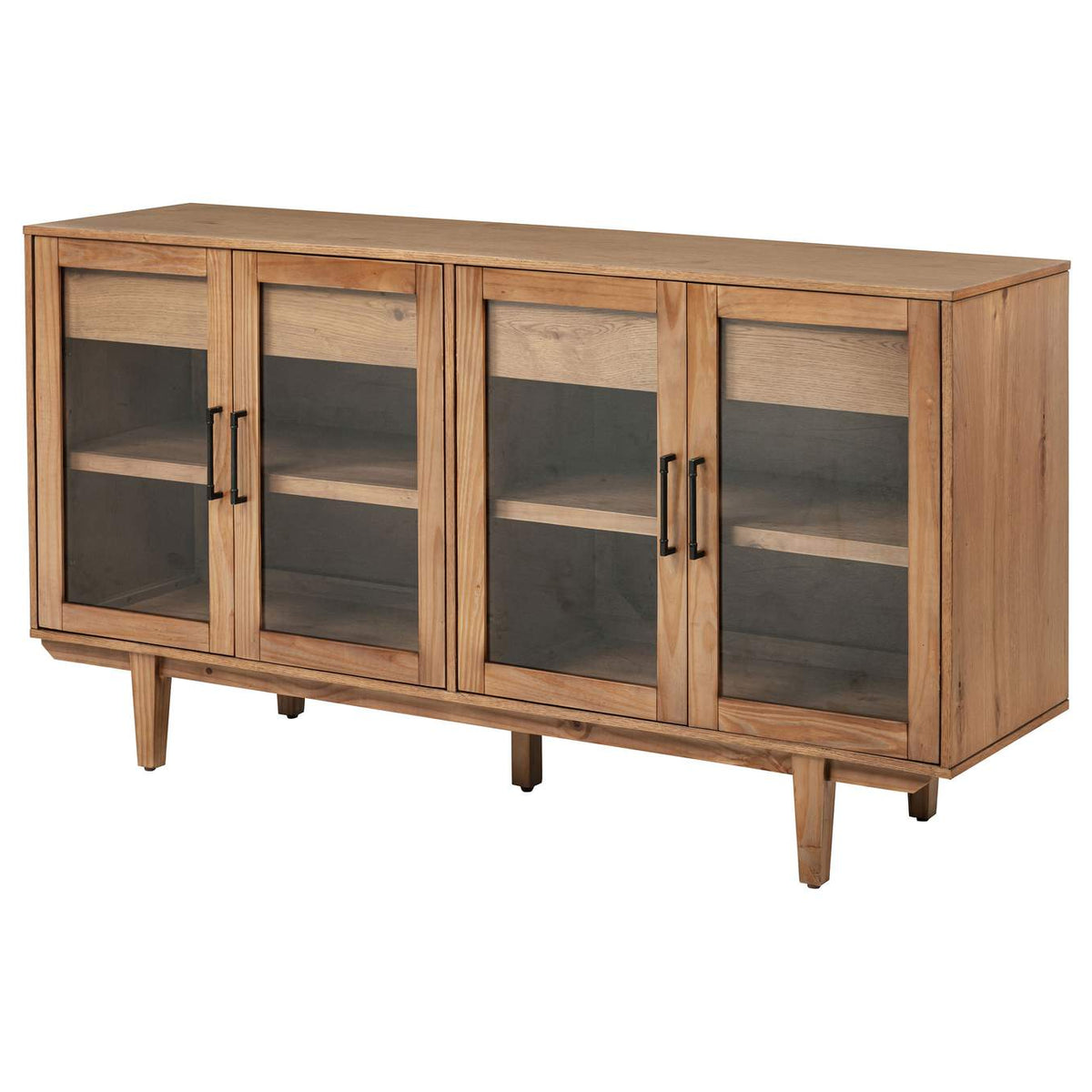 108545NAT Middleton 4-door Sideboard Server with Dual Drawers Natural