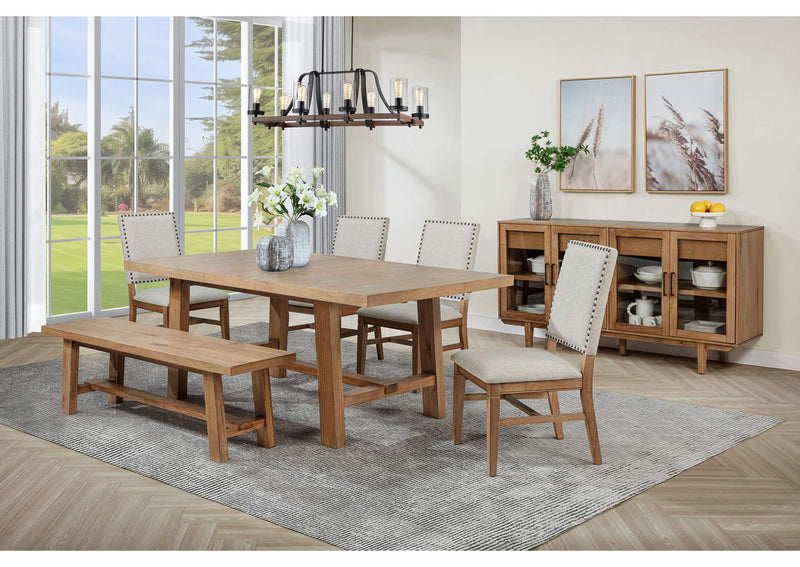 108545NAT Middleton 4-door Sideboard Server with Dual Drawers Natural