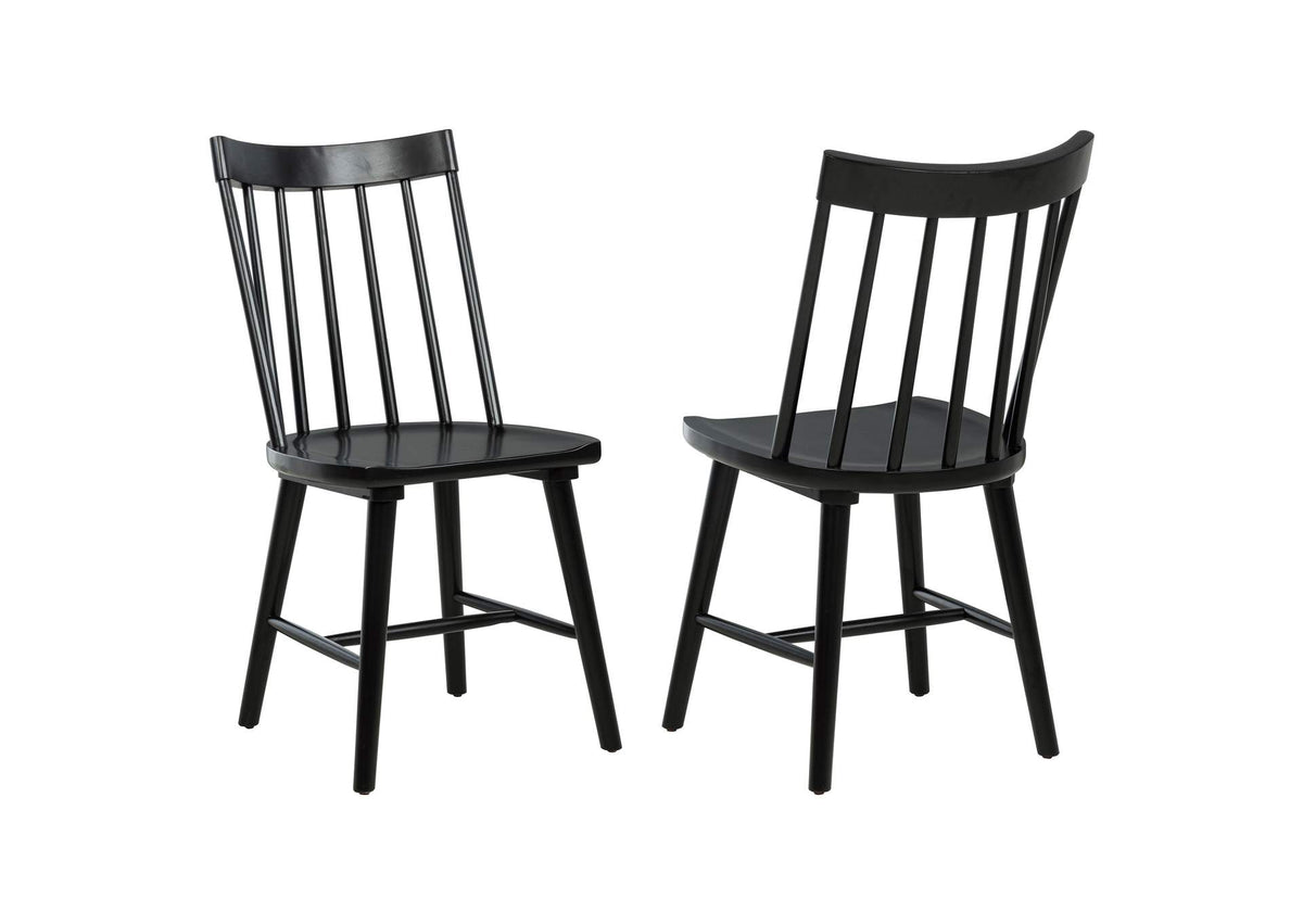 108546BLK Middleton Solid Wood Dining Side Chair Black (Set of 2)